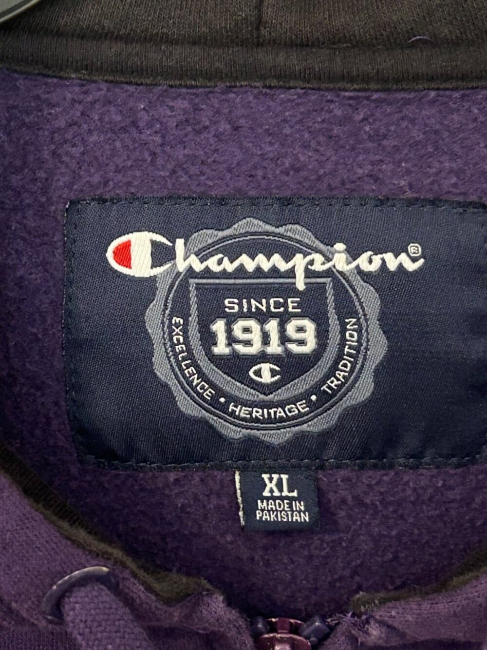 Champion Texas TCU Horned Frogs Purple Full-Zip Hoodie XL College Football Fans - Picture 2 of 8